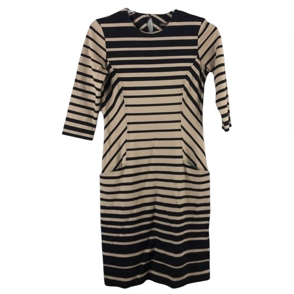 J.McLaughlin Beige Stripe Midi Dress - Picture 8 of 8